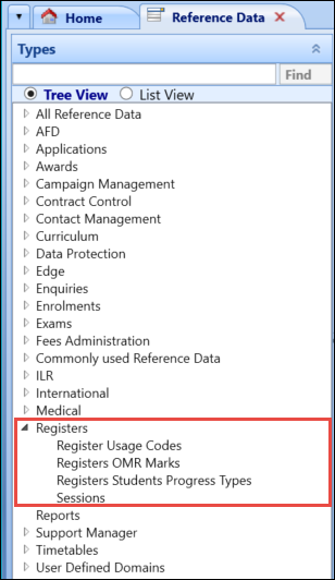Registers Reference Data