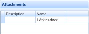 Attachments section