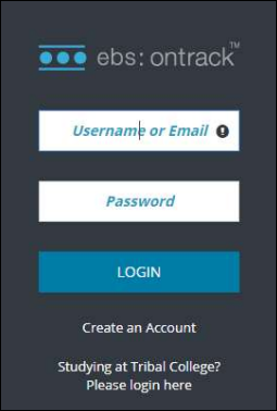 ebs Ontrack login page