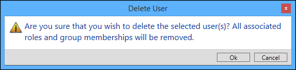 Delete User message