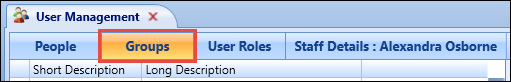 Groups tab