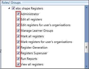 Allocate roles to groups