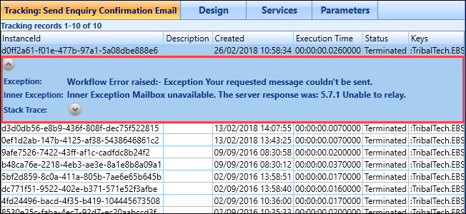 Tracking drop-down