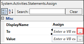 Assign activity properties