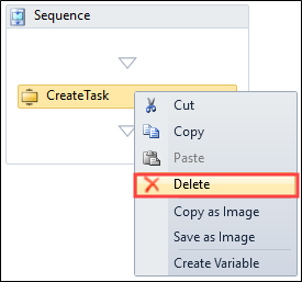 Delete item from the sequence container