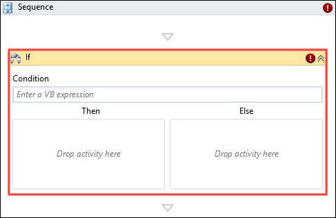 Sequence containing If activity