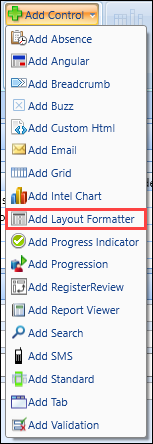 Add Layout Formatter button