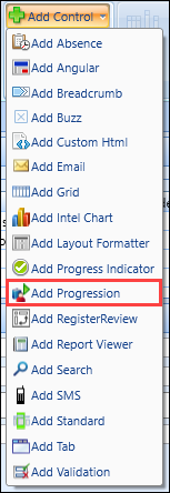 Add Progression button