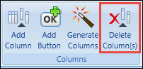 Delete Columns button