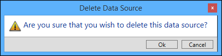 Delete data source message