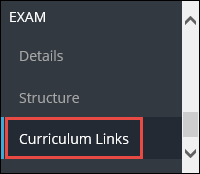 Curriculum Links option