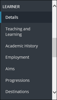 Learner links pane