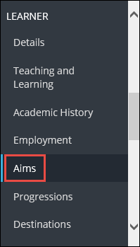 Aims option