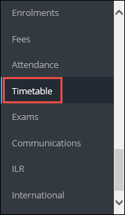 Timetable option