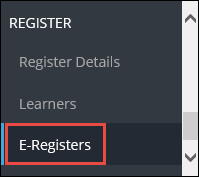 E-Registers option