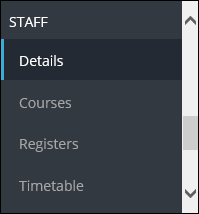 Staff navigation pane