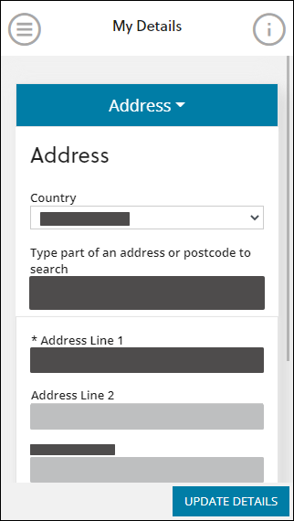 Address tab