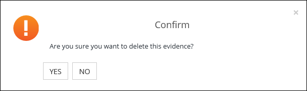 Delete confirmation message