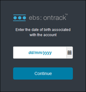 Forgotten password - enter date of birth