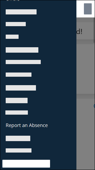 Report an Absence option mobile