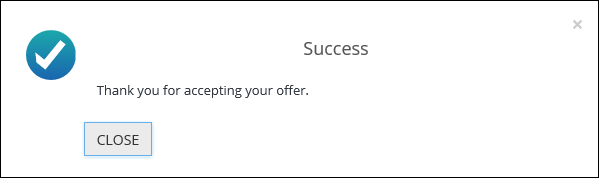 Accept offer confirmation message