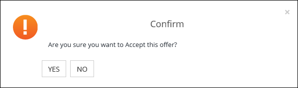 Confirm message - accept offer