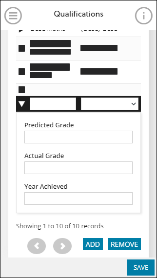 Qualifications grid - new row mobile