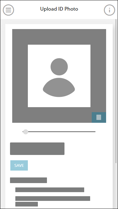 Upload ID Photo screen