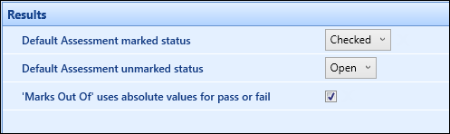 Results institution settings