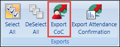 Export CoC button