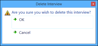 Delete Interview message