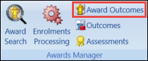 Award Outcomes button