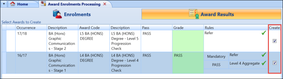 Create column