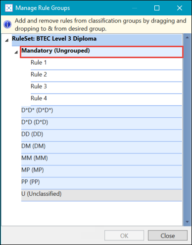 Mandatory (Ungrouped) expandable list