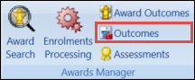 Outcomes button