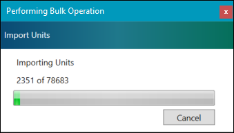 Performing Bulk Operation window