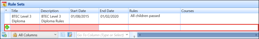 New record in the Rule Sets grid