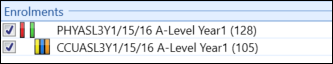 Enrolments section of the Learner Details panel