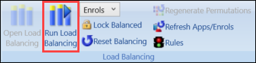 Run Load Balancing button