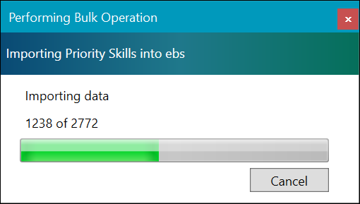 Performing Bulk Operation window