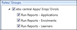 Run reports roles