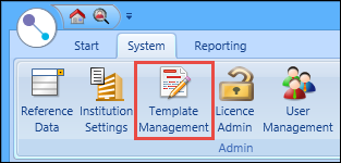 Template Management button