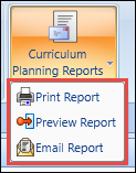 Curriculum Planning Reports button option