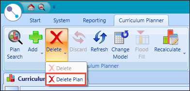 Delete Plan option