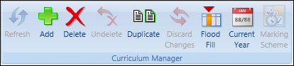 Curriculum ribbon - Curriculum Manager group