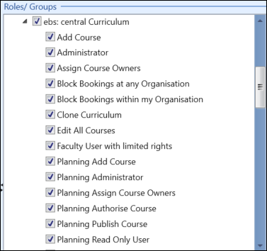 Curriculum roles