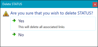 Deletion confirmation message 