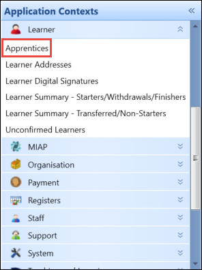 Learner - Apprentices option