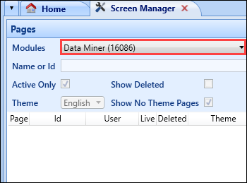 Data Miner option