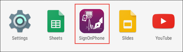 SignOnPhone app icon